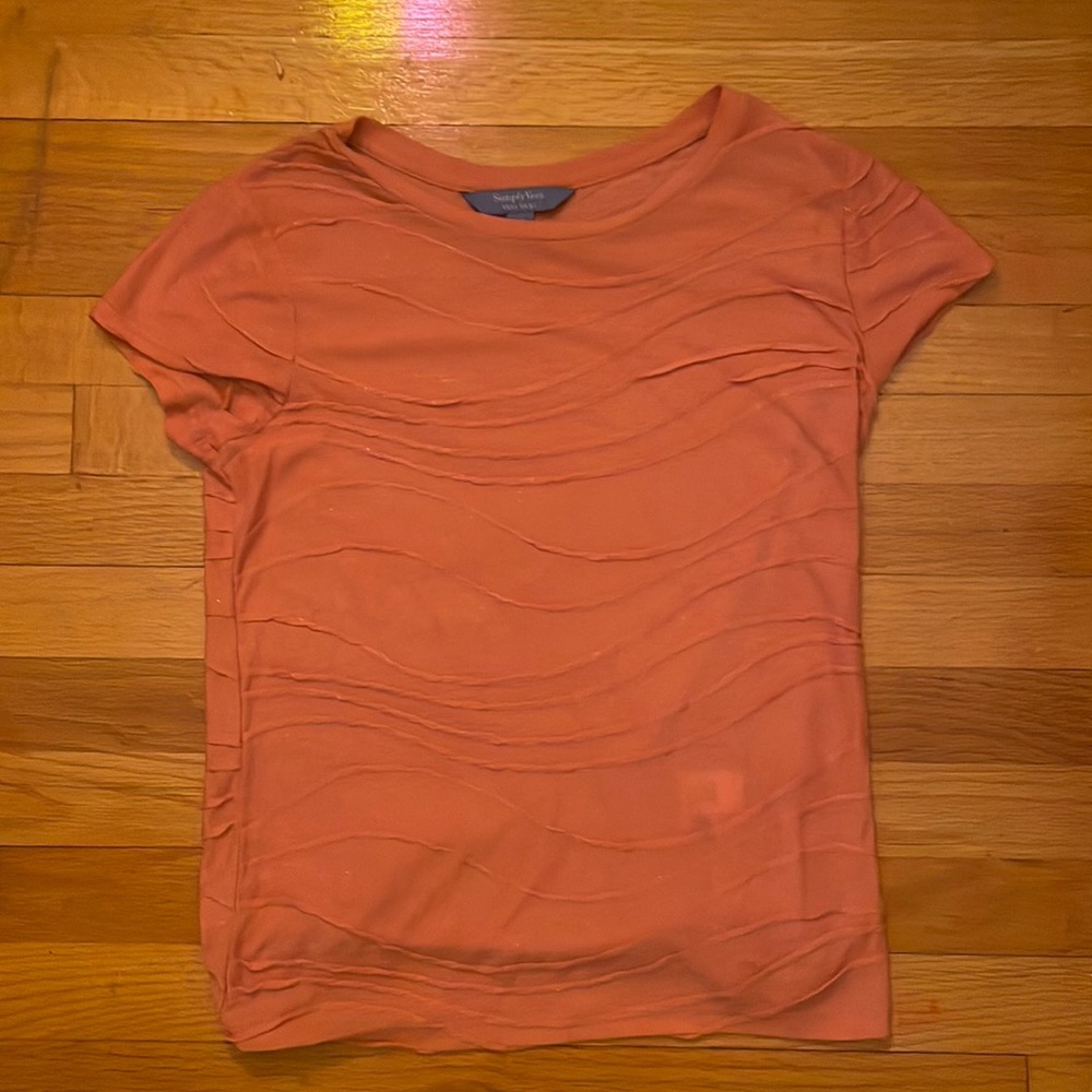 Orange Textured Top